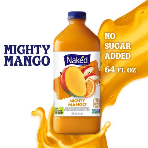 Naked Mighty Mango Flavored Fruit Smoothie Blend Fl Oz Bottle