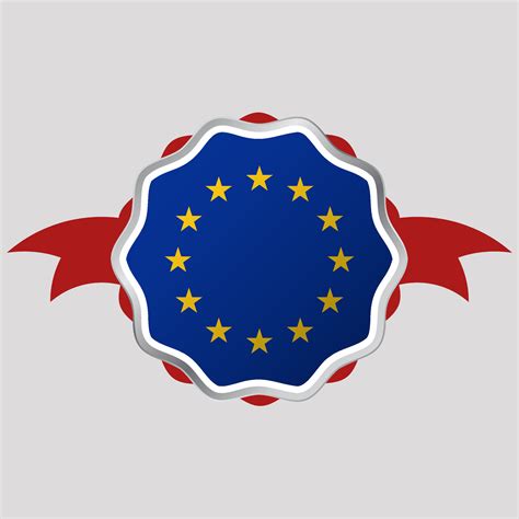 Creative European Union Flag Sticker Emblem 39932277 Vector Art At Vecteezy