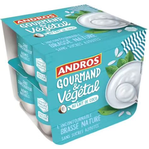 Try Out Andros Plain Stirred Yoghurt With Coconut Milk 8x100g Le