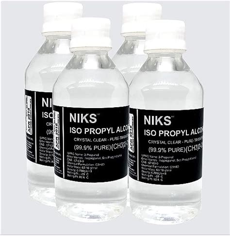 Niks IPA Iso Propyl Alcohol 99 9 CH3 2 CH OH CAS 67 63 0 250ml