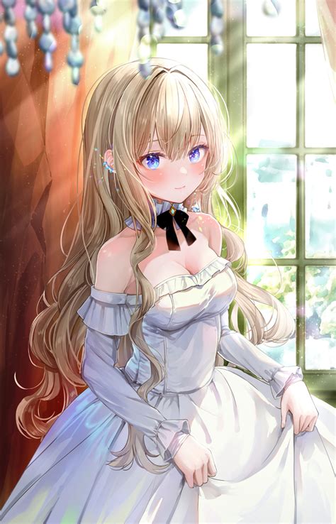 Akasaka Asa Original Commentary Request Highres Girl Black Bow Black Bowtie Blonde Hair