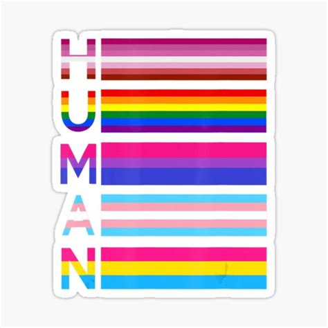 Human Lgbt Flag Gay Pride Month Transgender Sticker For Sale By Didlestownw Redbubble