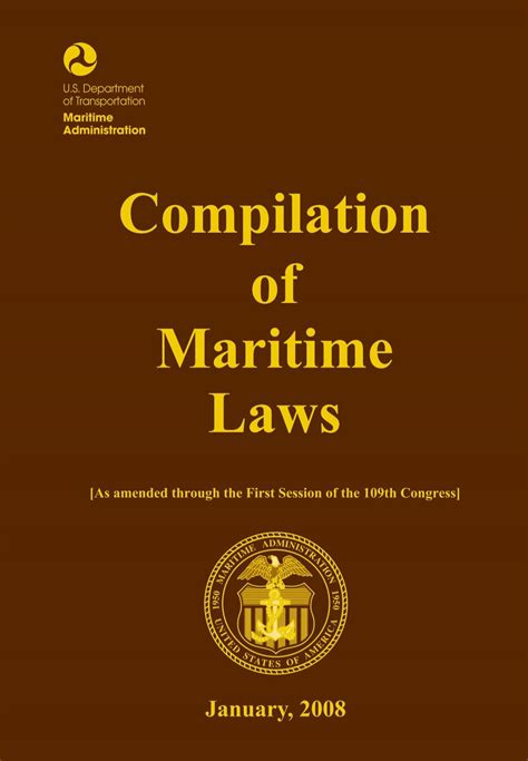 Compilation of Maritime Laws (2008) - Maritime Administration