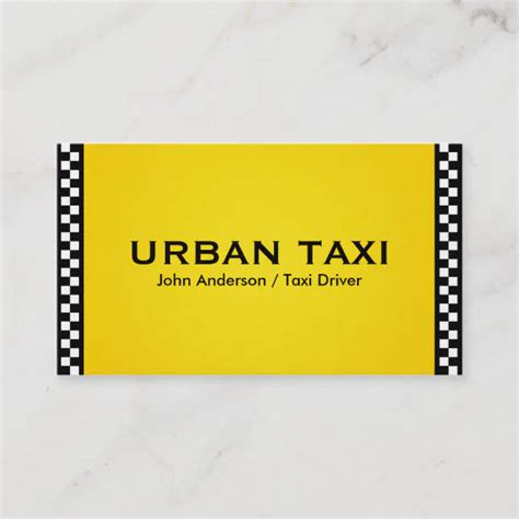 Taxi - Business Cards | Zazzle