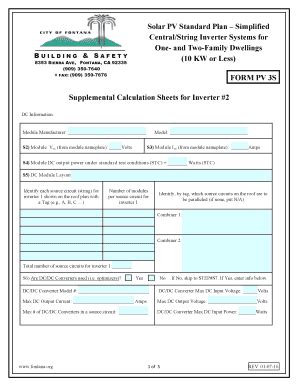 Fillable Online Solar PV Standard Plan Simplified Central String