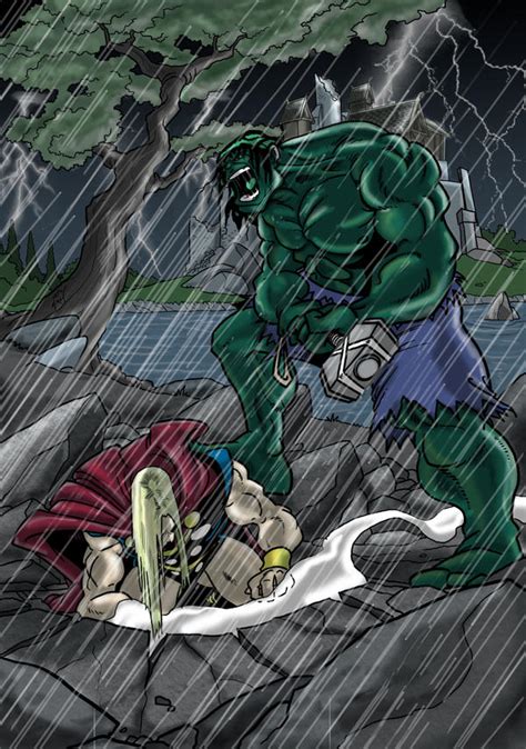 Hulk vs Thor by drvce on DeviantArt