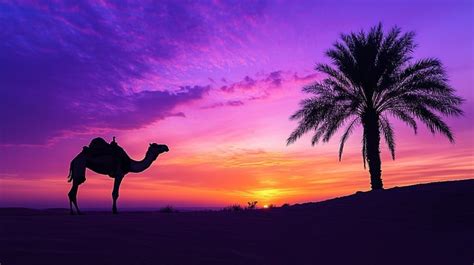 Free Desert Sunset Silhouette Image Desert Sunset Camel Download