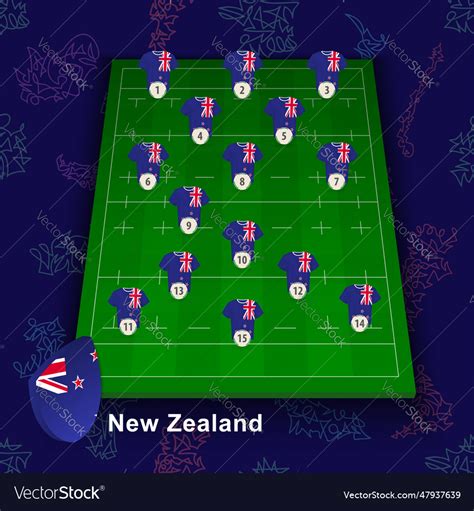 New zealand national rugby team Royalty Free Vector Image