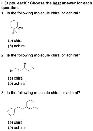 SOLVED 1 3 Pts Each Choose The Best Answer For Each Question Is