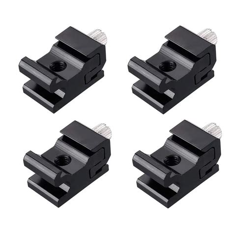 Black Cold Shoe Flash Stand Adapter Speedlight Holder Hot Shoe Mount With Inch Tripod