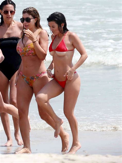 Kourtney Kardashian In Red Bikini Gotceleb