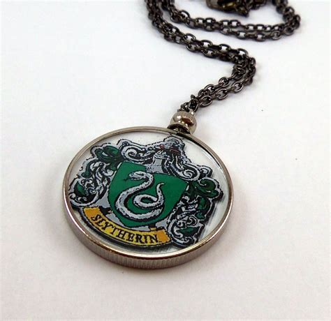 Slytherin Crest Necklace Harry Potter By Gardenofsypria On Etsy