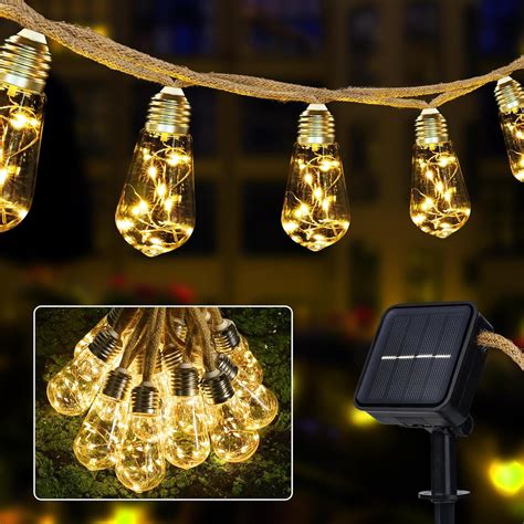 Solar Lights Outdoor Btfarm 26.2Ft Solar String Lights - Remote Control