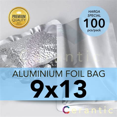 Jual Aluminium Foil X Cm Kemasan Sachet Silver Bubuk Kopi Bumbu Teh