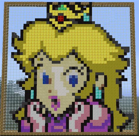 Princess Peach Minecraft Pixel Art by Hezah on DeviantArt