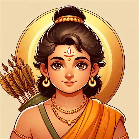 Premium Photo Lord Rama Portrait Illustration Of Lord Rama Happy Ram