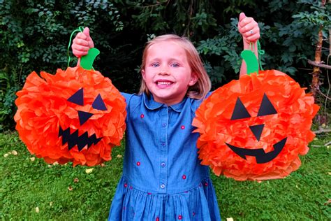 Citrouilles D Halloween G Antes En Papier De Soie Activit S Manuelles