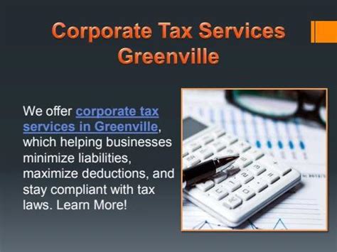 Corporate Tax Services Greenville