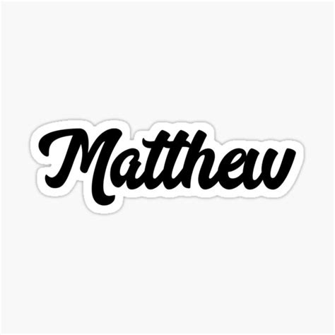 Matthew Custom Text Birthday Name Sticker For Sale By Frank095