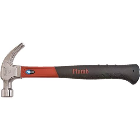 Plumb® 16 Oz Curved Claw Hammer Fiberglass Handle Nonslip Grip