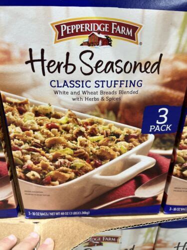 Pepperidge Farm Herb Seasoned Classic Stuffing 3 Pack 16oz Bags Bulk Deal Ebay