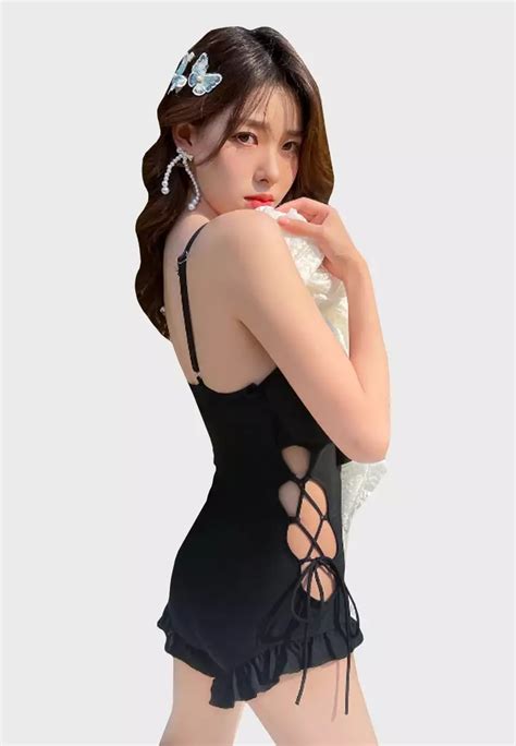 LYCKA SNN European Style Bikini And Robe Sets Black Buy LYCKA Online ZALORA Hong Kong