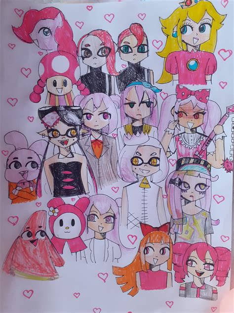 Pink characters art by Mimigaming200 on DeviantArt