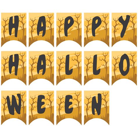 Printable Happy Halloween Banner - Printable Word Searches