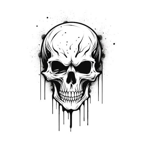 Premium Ai Image Skull Silhouette Illustration