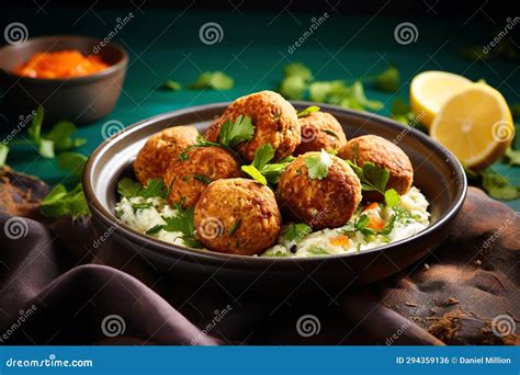 Egyptian Falafel Mediterranean Food Life Style Authentic Living Stock