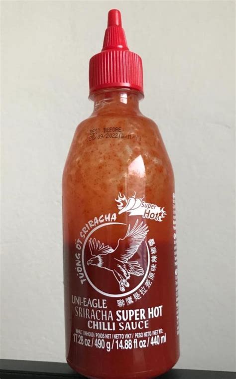 Uni-Eagle Sriracha Super Hot chilli sauce - kalórie, kJ a nutričné ...