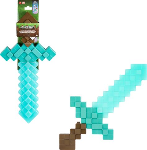 Minecraft Toys Enchanted Diamond Sword For Role Play Lights And Sounds