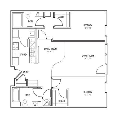 Floor Plans of Kings Landing in Creve Coeur, MO