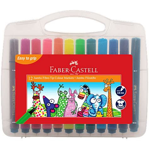 Buy Faber Castell Jumbo Fibre Tip Colour Markers 559412 Triangular