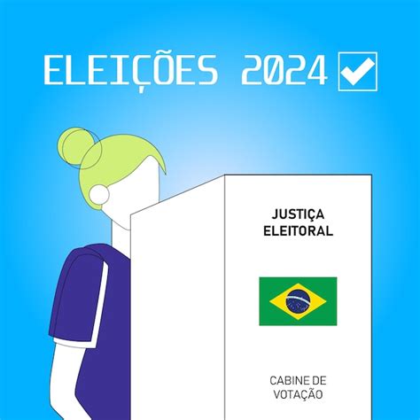 Premium Vector | Vector vote 2024 election day in Brazilian political ...