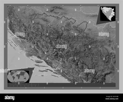 Repuplika Srpska Entidad De Bosnia Y Herzegovina Mapa De Elevación En