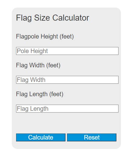 Flag Size Calculator - Calculator Academy