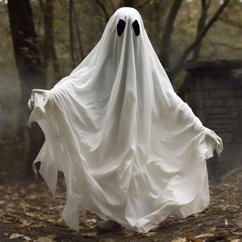 Ghost costumes are one of the traditional Halloween costumes | Premium ...