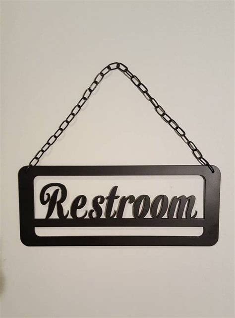 Metal Wall Art. Restroom Sign. Metal Restroom. Bathroom Sign. Metal ...