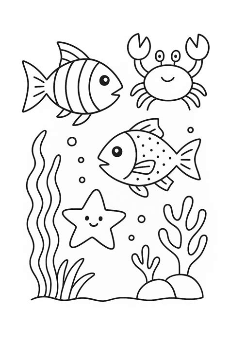 Desenho De Animais Do Fundo Do Mar Para Colorir - Desenho De Animais No Fundo Do Mar Para Colorir Desenhos Para Colorir