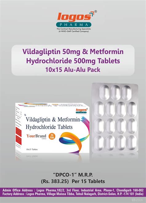 Vildagliptin Mg Metformin Mg Tablet Logospharma