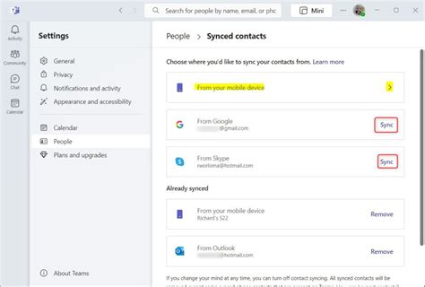 Comment Synchroniser Les Contacts Avec Microsoft Teams Dans Windows