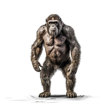 Premium Ai Image Illustration Of An Ape Standing In Front Of A White