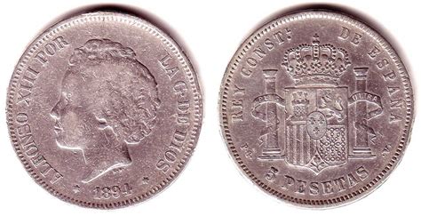 Spanien 1894 5 Pesetas Silbermünze Alfonso XIII ss MA Shops