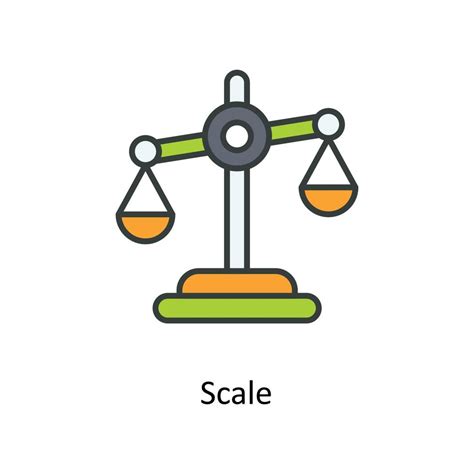 Escala Vector Llenar Contorno Iconos Sencillo Valores Ilustraci N