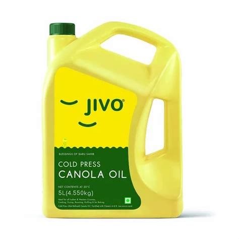 Jivo Canola Cold Press Oil Healthiest Cooking Oil Ltr Lowers