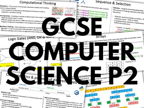 Grade 9 OCR GCSE Computer Science Paper 1 Paper 2 Slides Notes