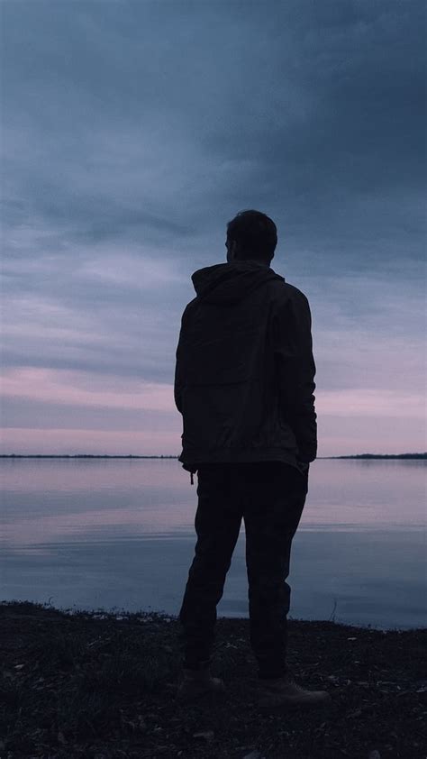 Sad Alone Man Near Beach Hd Phone Wallpaper Peakpx