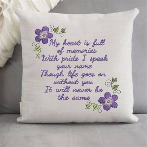 My Heart Is Full Of Memories Embroidery Design Sewing Divine