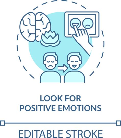 Look For Positive Emotions Turquoise Concept Icon Strategy For Emotional Regulation Abstract